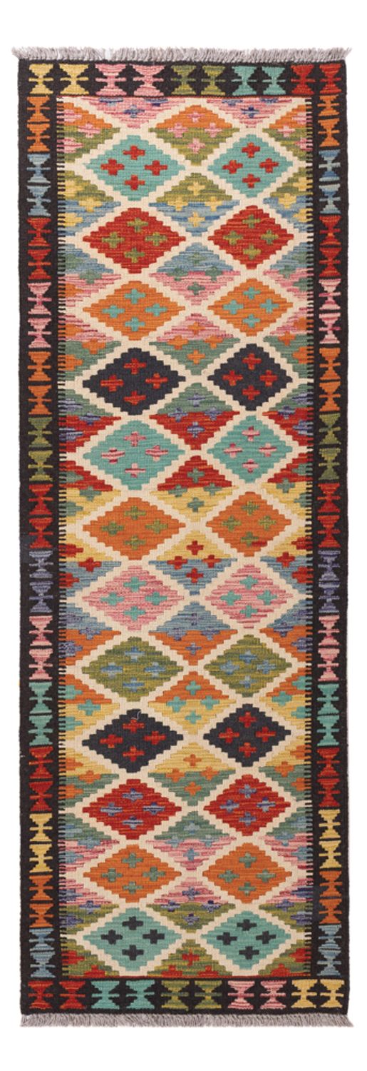Runner Kelim Rug - Splash - 197 x 63 cm - multicolored
