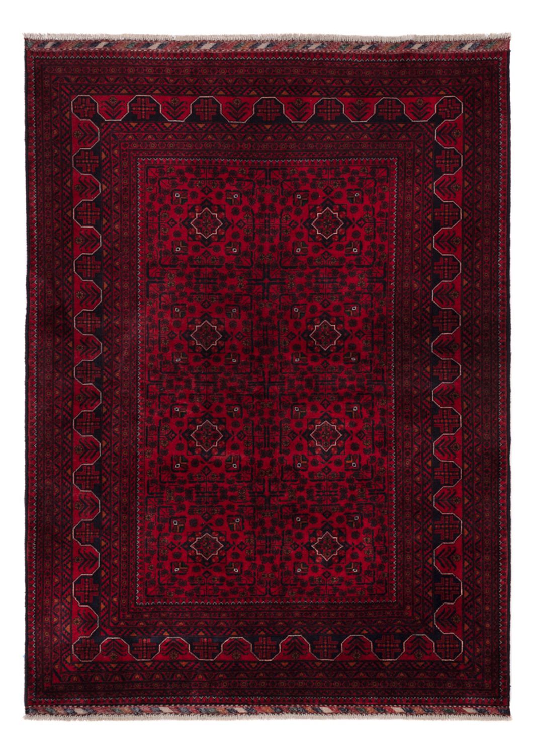 Afghan Rug - Kunduz - 239 x 170 cm - dark red