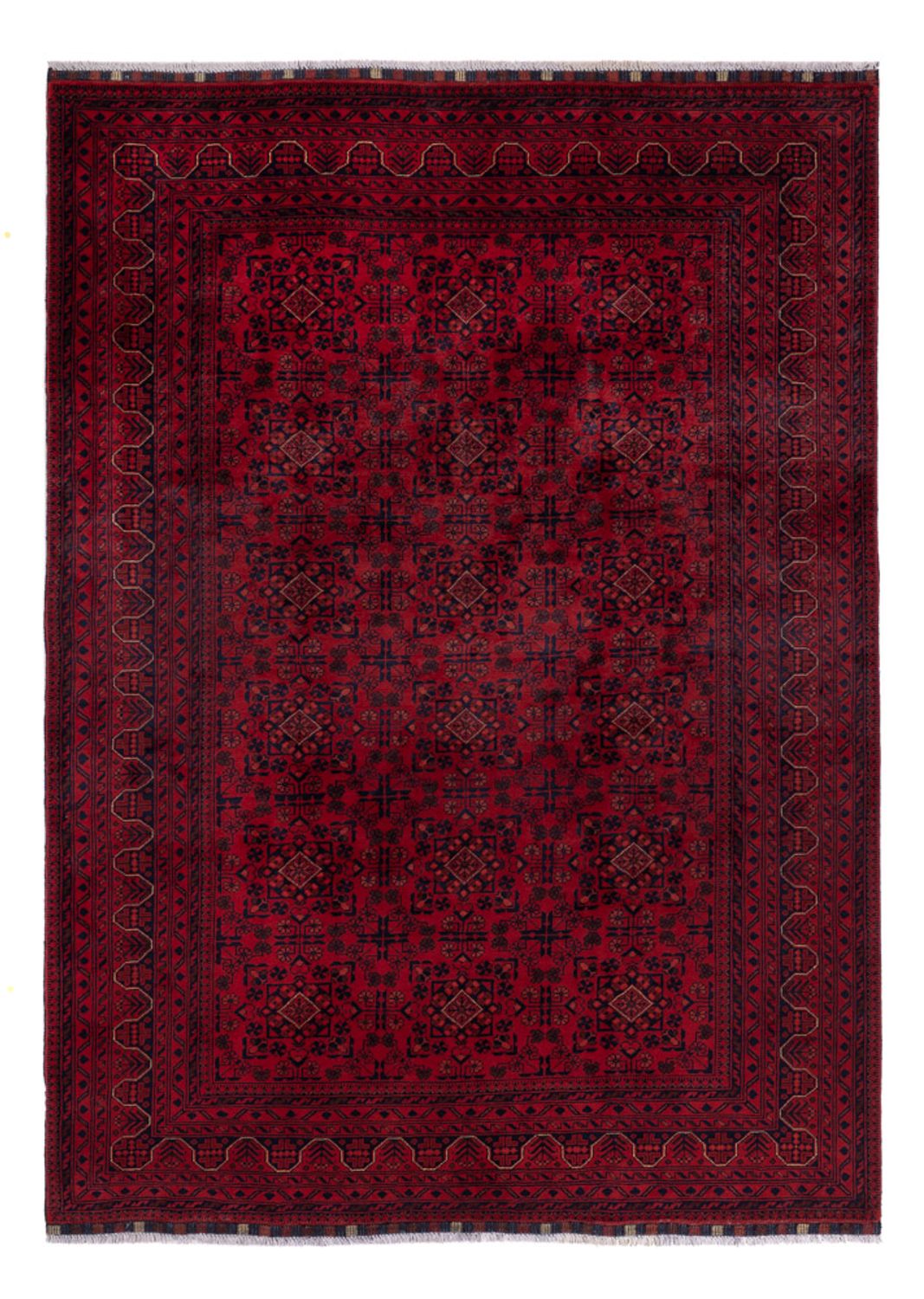 Afghan Rug - Kunduz - 237 x 175 cm - dark red