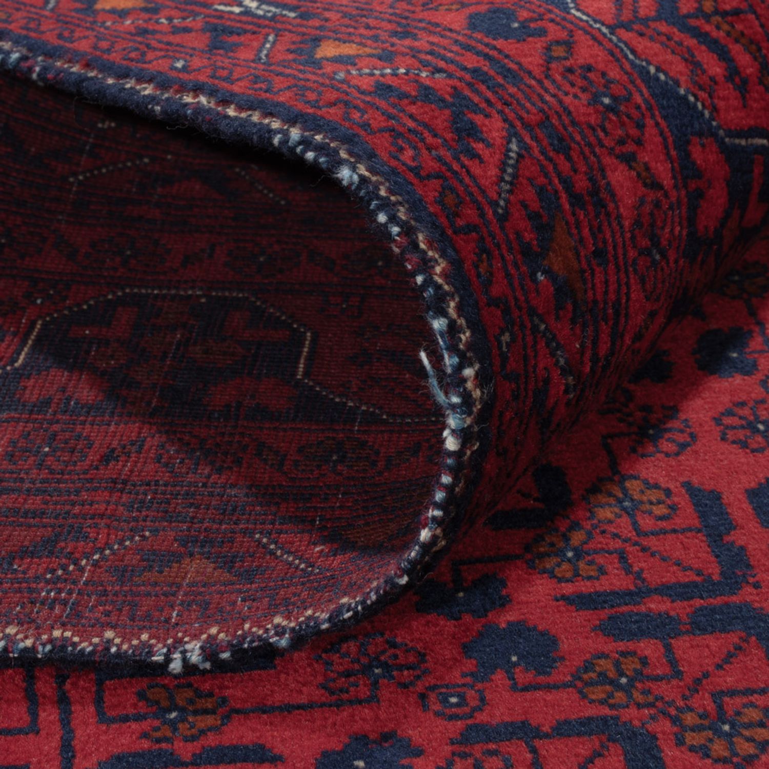 Afghan Rug - Royal - 203 x 161 cm - dark red