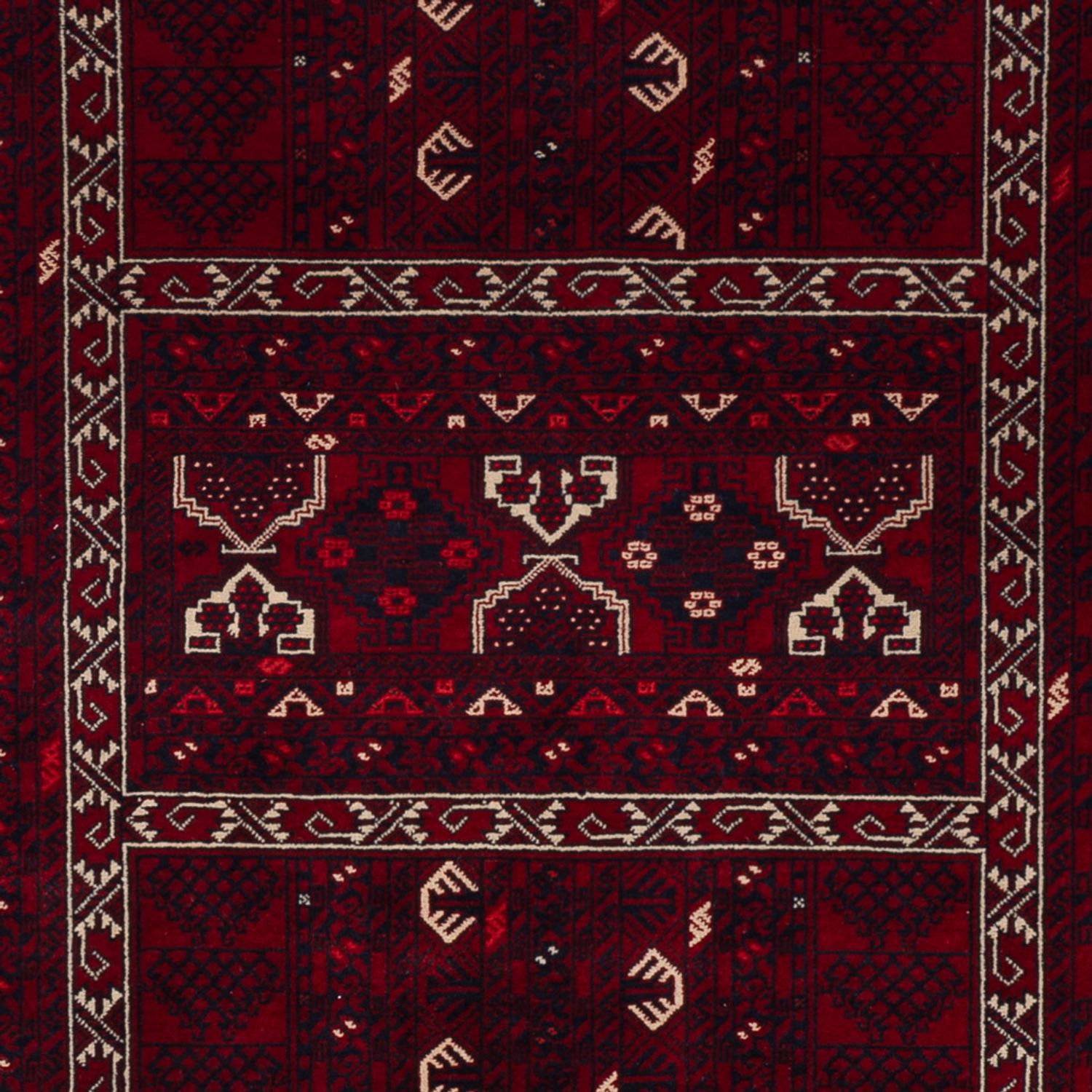 Afghan Rug - 242 x 166 cm - dark red