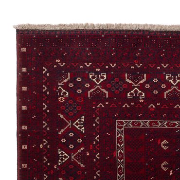 Afghan Rug - 242 x 166 cm - dark red