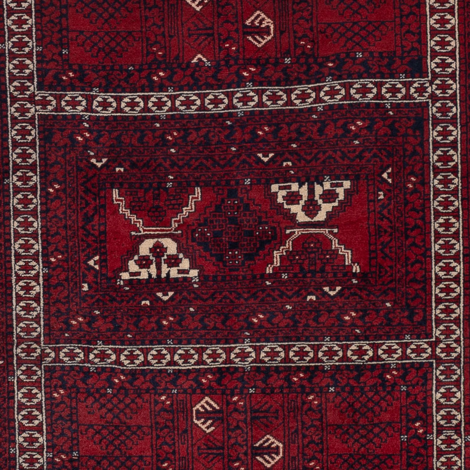 Afghan Rug - 240 x 153 cm - dark red