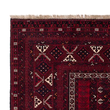 Afghan Rug - 246 x 159 cm - dark red