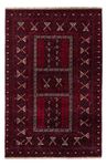 Afghan Rug - 246 x 159 cm - dark red