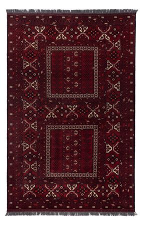 Afghan Rug - 242 x 153 cm - dark red