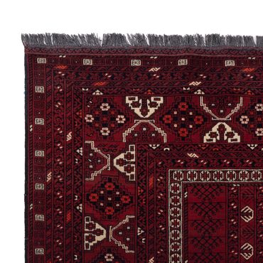 Afghan Rug - 242 x 153 cm - dark red