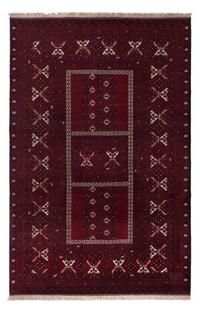 Afghan Rug - 246 x 157 cm - dark red