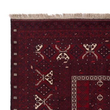 Afghan Rug - 246 x 157 cm - dark red