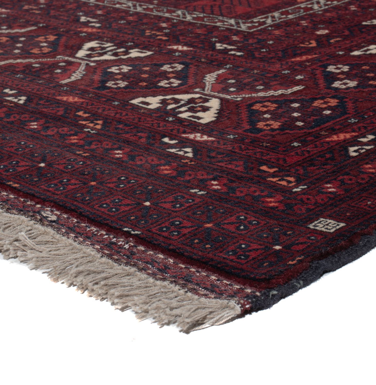 Afghan Rug - 242 x 165 cm - dark red