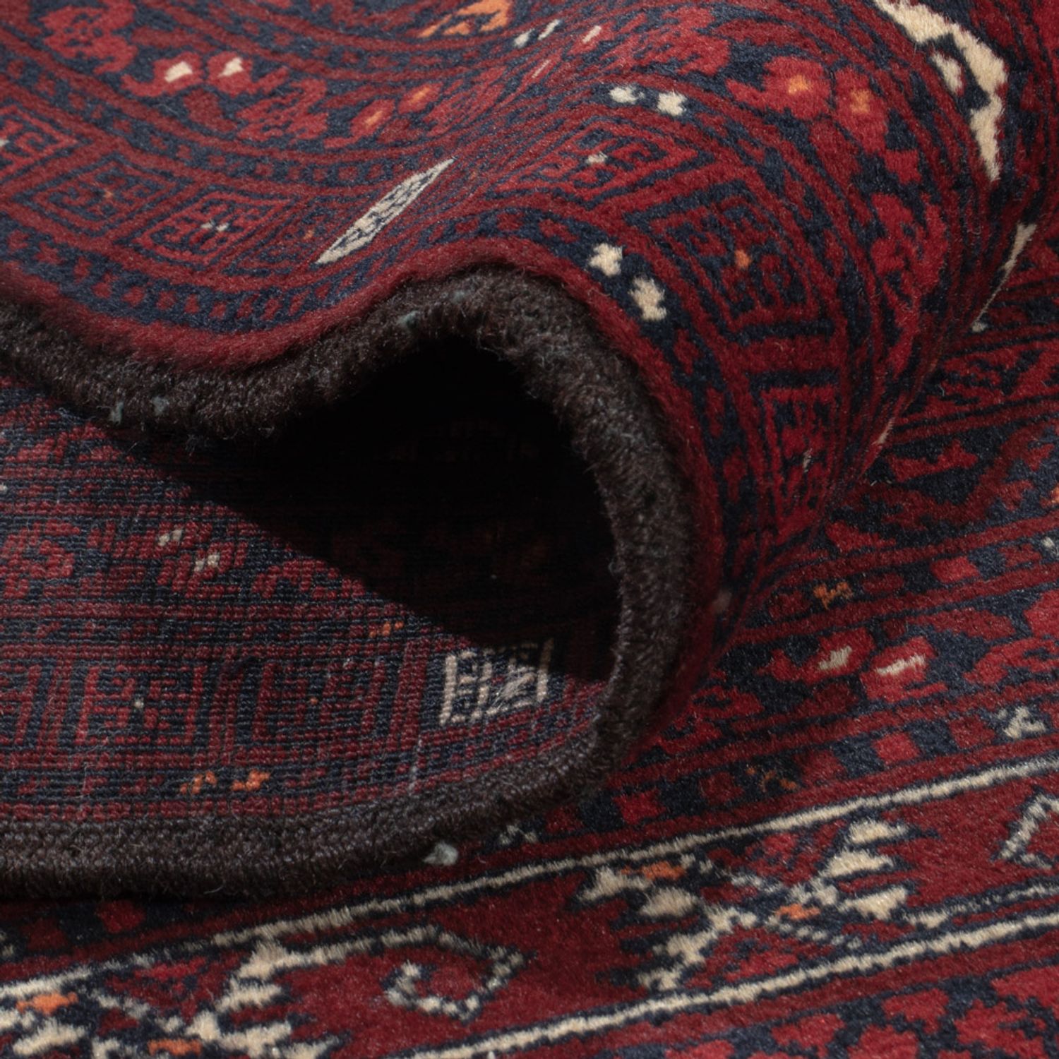 Afghan Rug - 242 x 165 cm - dark red