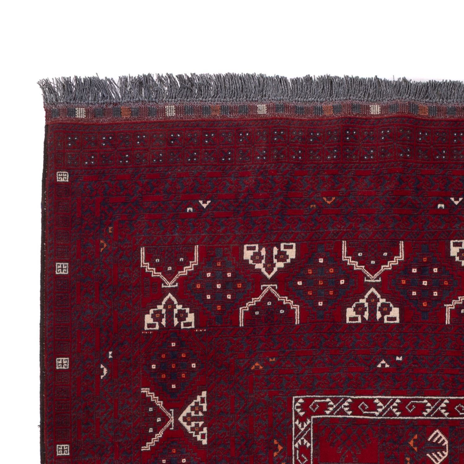 Afghan Rug - 248 x 153 cm - dark red