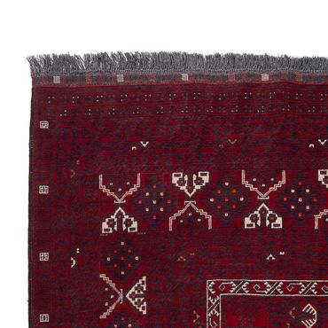 Afghan Rug - 248 x 153 cm - dark red