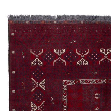 Afghan Rug - 255 x 155 cm - dark red