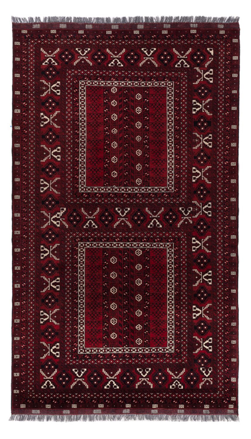 Afghan Rug - 252 x 152 cm - dark red
