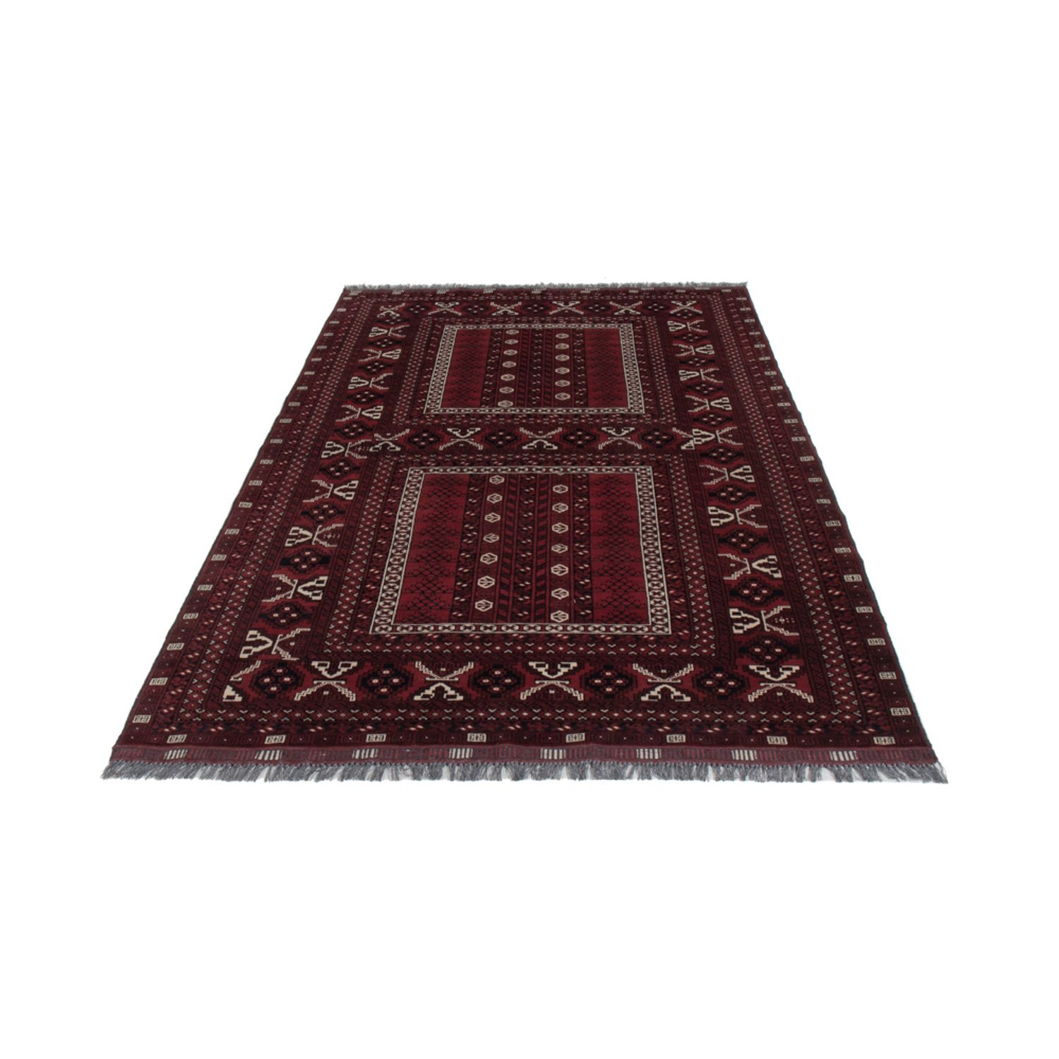 Afghan Rug - 252 x 152 cm - dark red