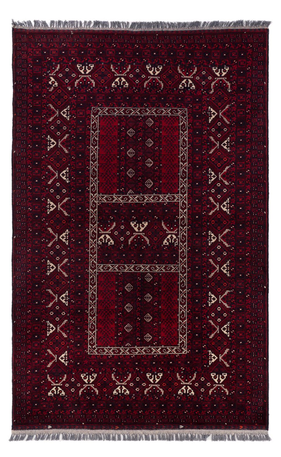 Afghan Rug - 240 x 152 cm - dark red