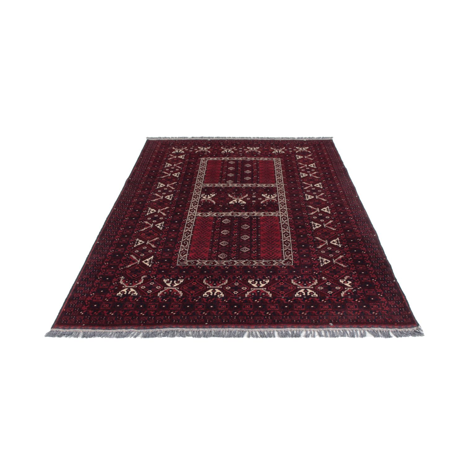 Afghan Rug - 240 x 152 cm - dark red