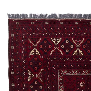 Afghan Rug - 248 x 154 cm - dark red