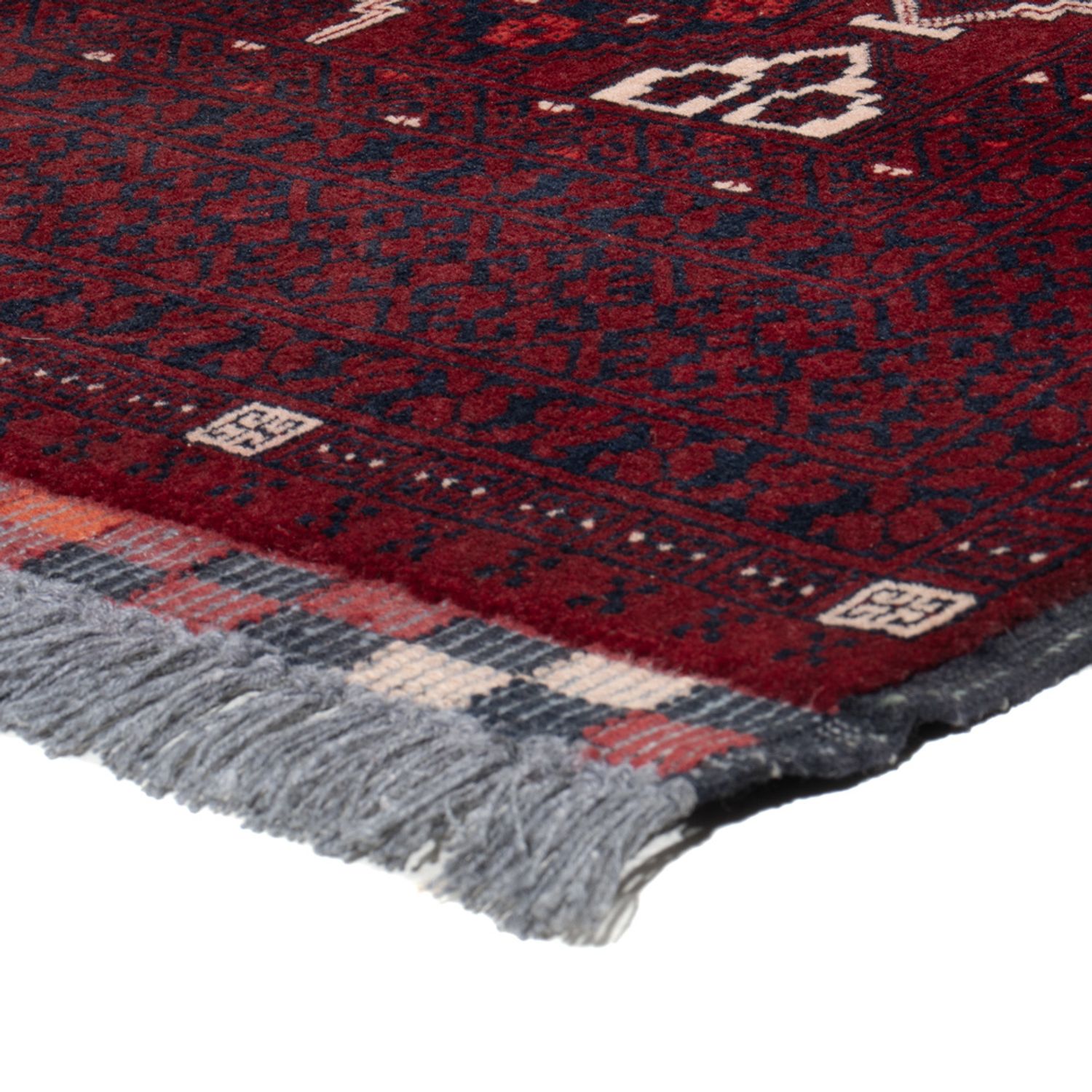 Afghan Rug - 245 x 167 cm - dark red