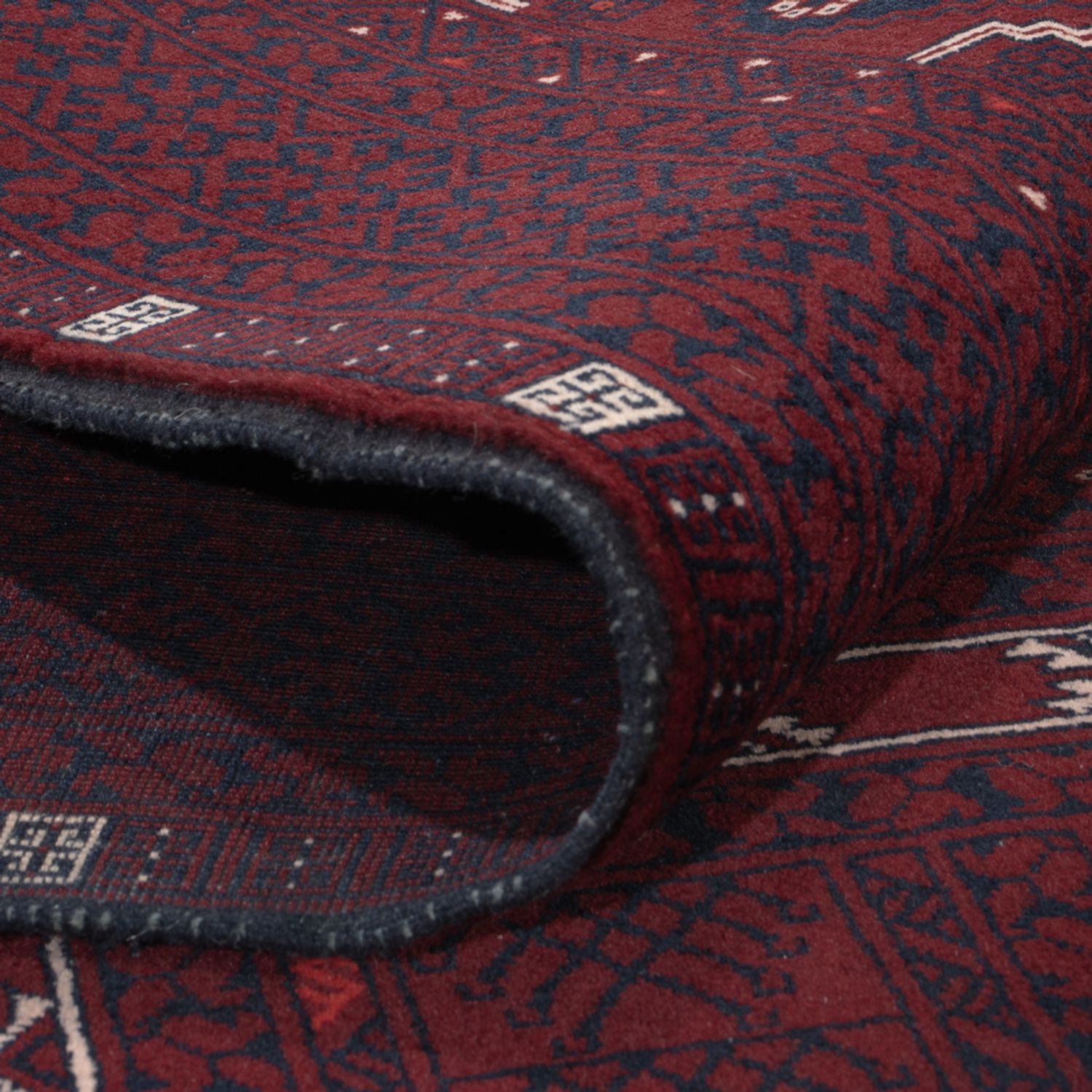 Afghan Rug - 245 x 167 cm - dark red