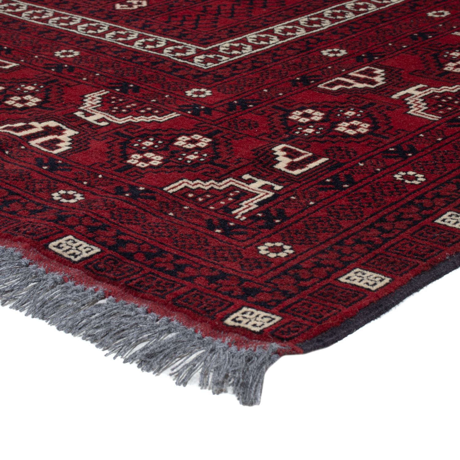 Afghan Rug - 247 x 157 cm - dark red