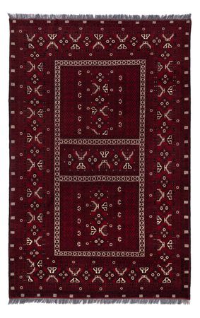 Afghan Rug - 247 x 157 cm - dark red