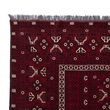 Afghan Rug - 247 x 157 cm - dark red