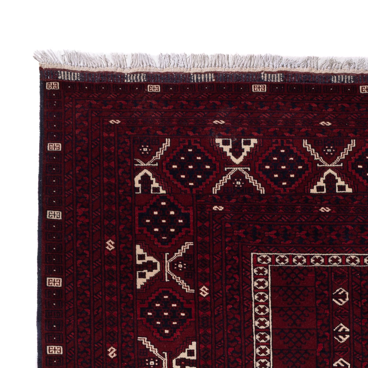 Afghan Rug - 249 x 161 cm - dark red