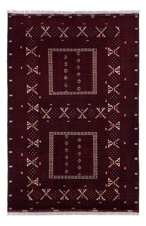 Afghan Rug - 249 x 161 cm - dark red
