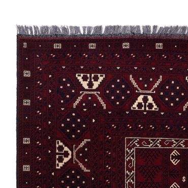Afghan Rug - 249 x 150 cm - dark red