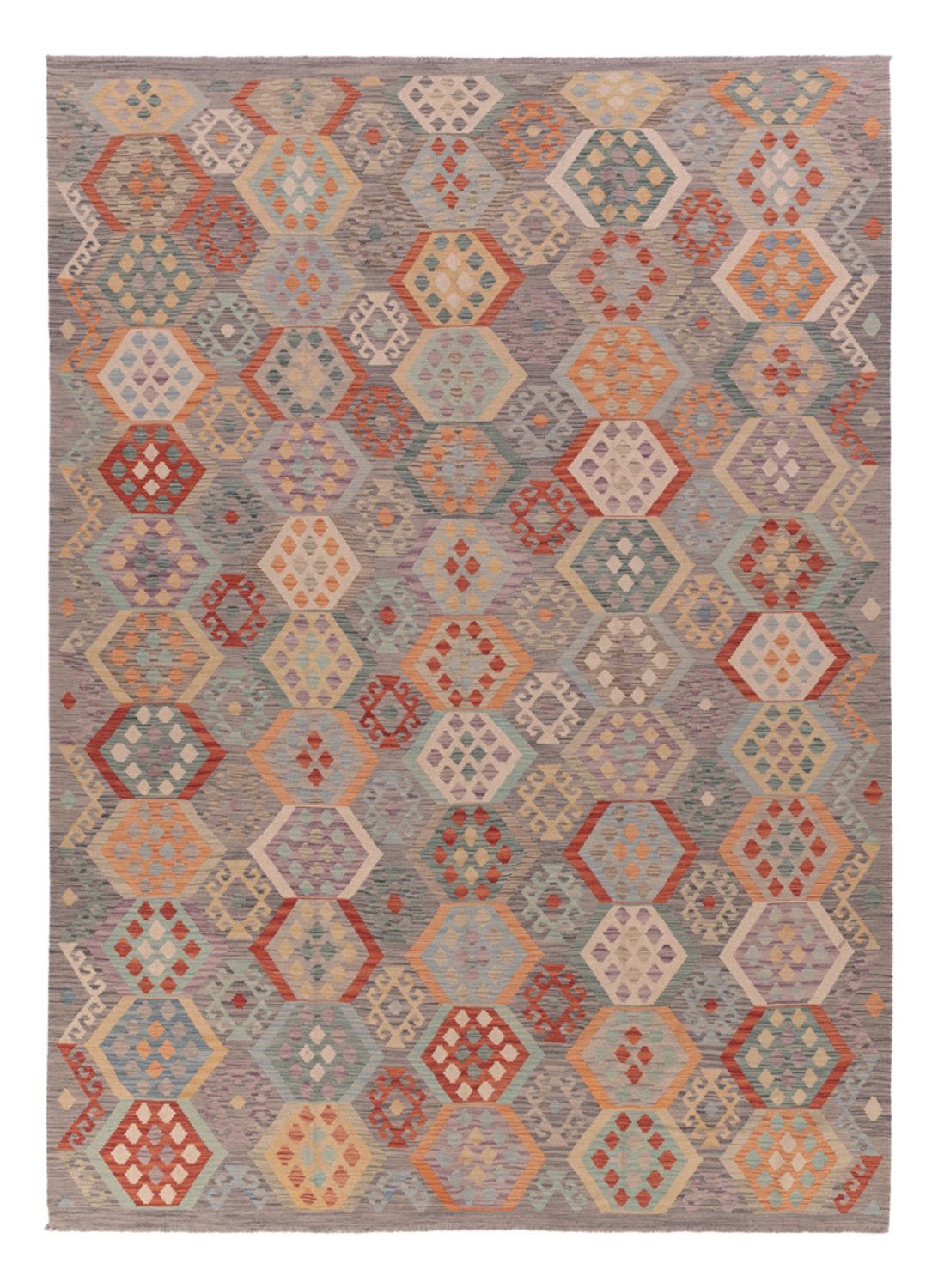 Kelim Rug - Splash - 353 x 258 cm - multicolored