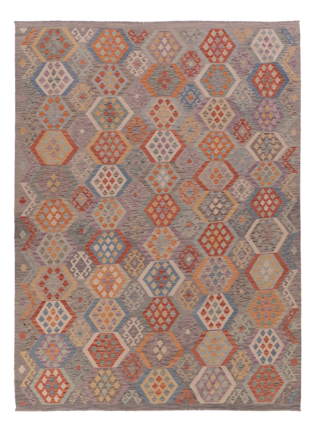 Kelim Rug - Splash - 350 x 256 cm - multicolored