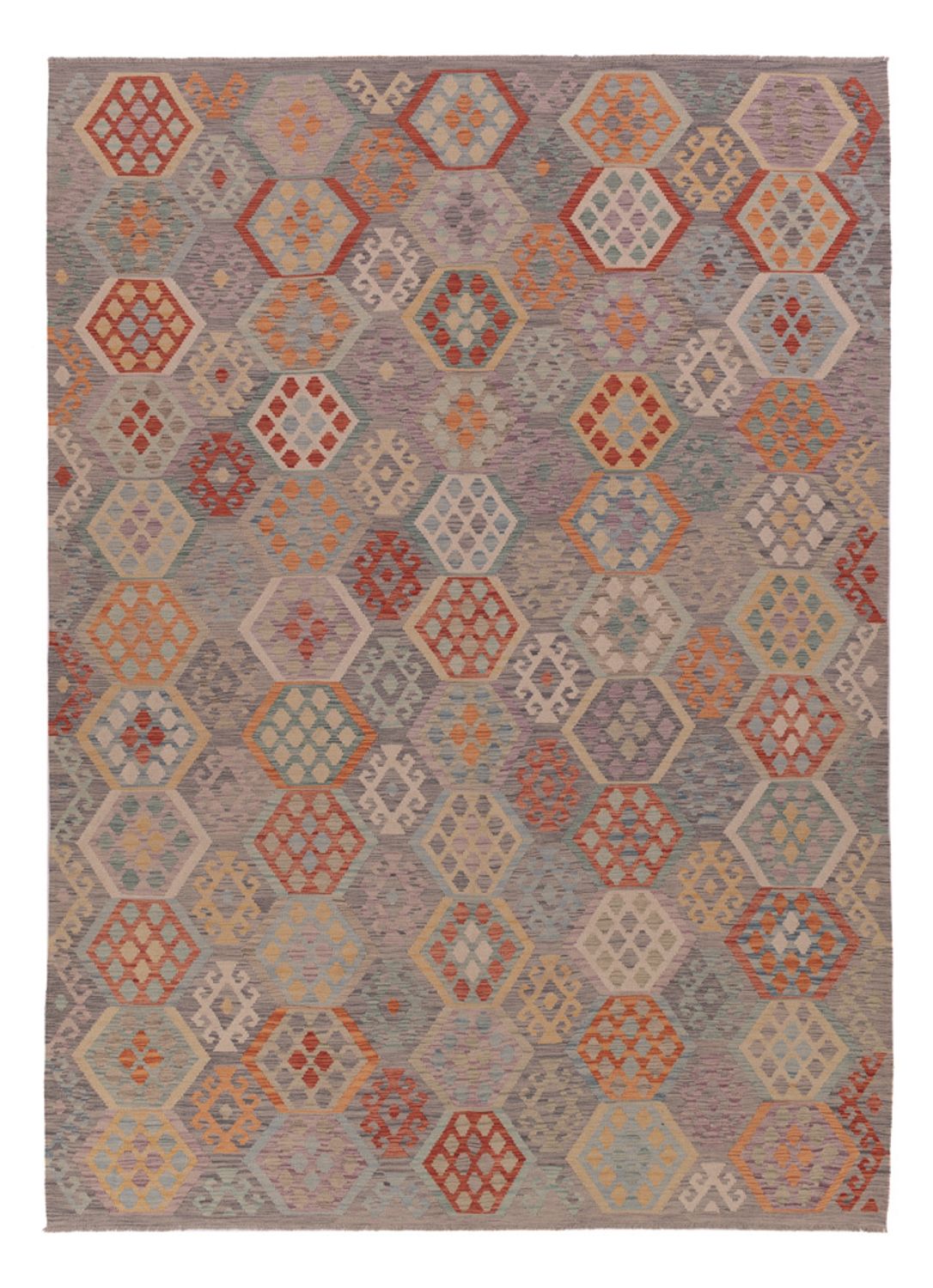 Kelim Rug - Splash - 356 x 255 cm - multicolored