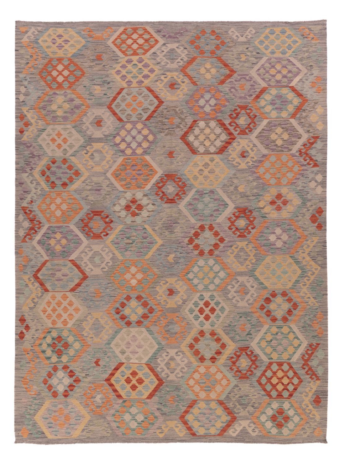 Kelim Rug - Splash - 339 x 245 cm - multicolored