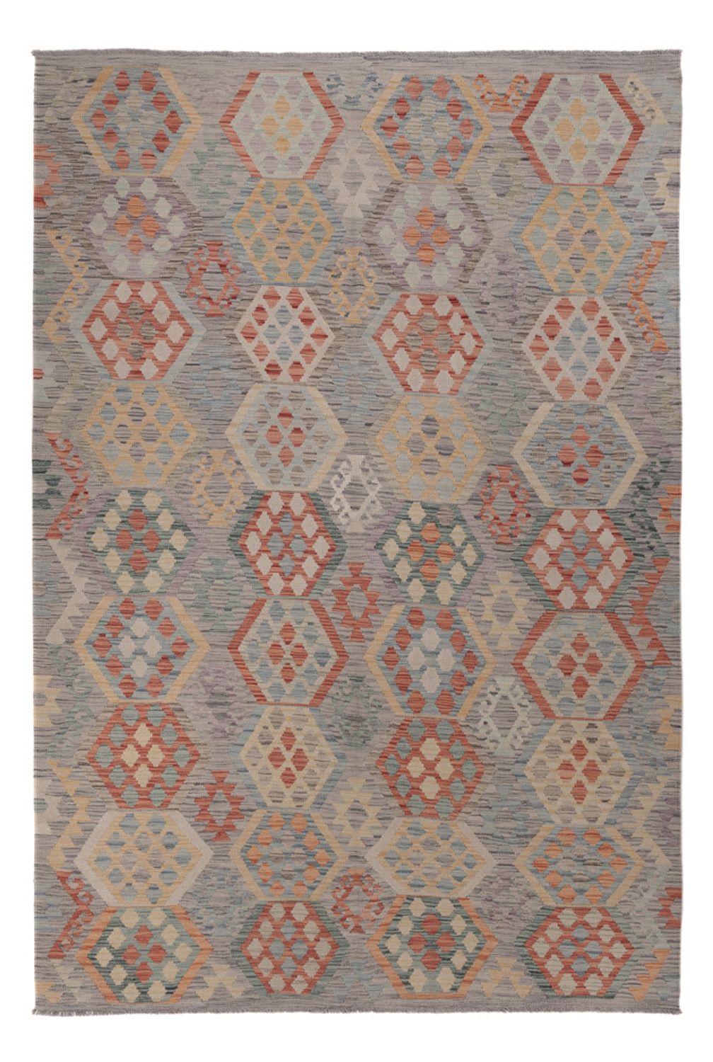 Kelim Rug - Splash - 302 x 202 cm - multicolored