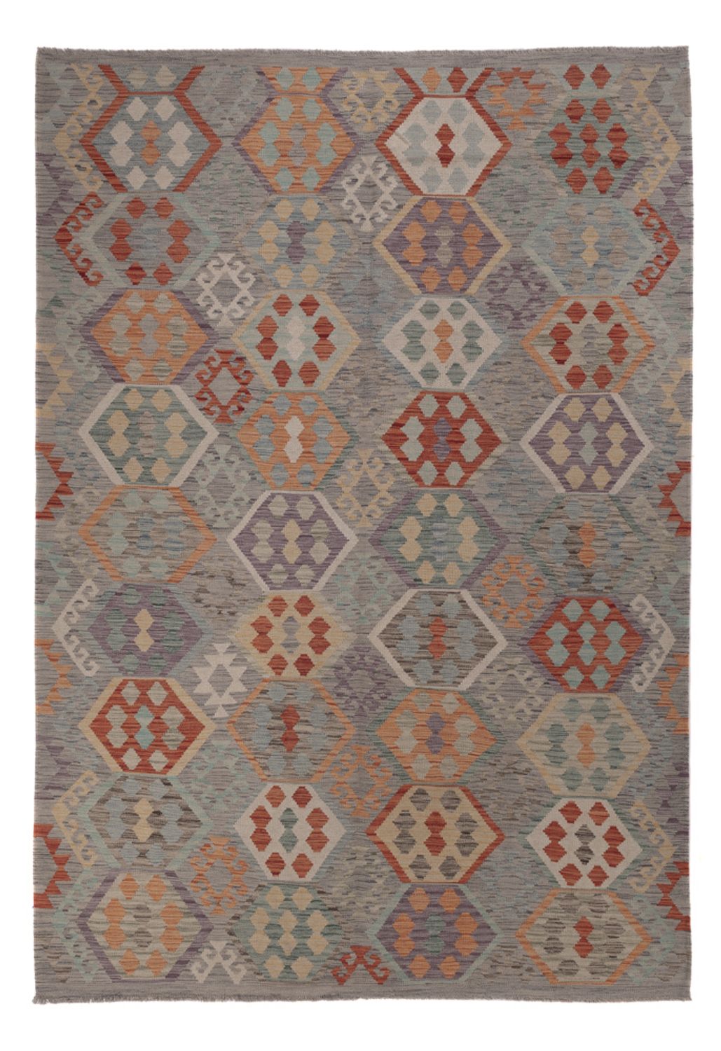 Kelim Rug - Splash - 294 x 203 cm - multicolored