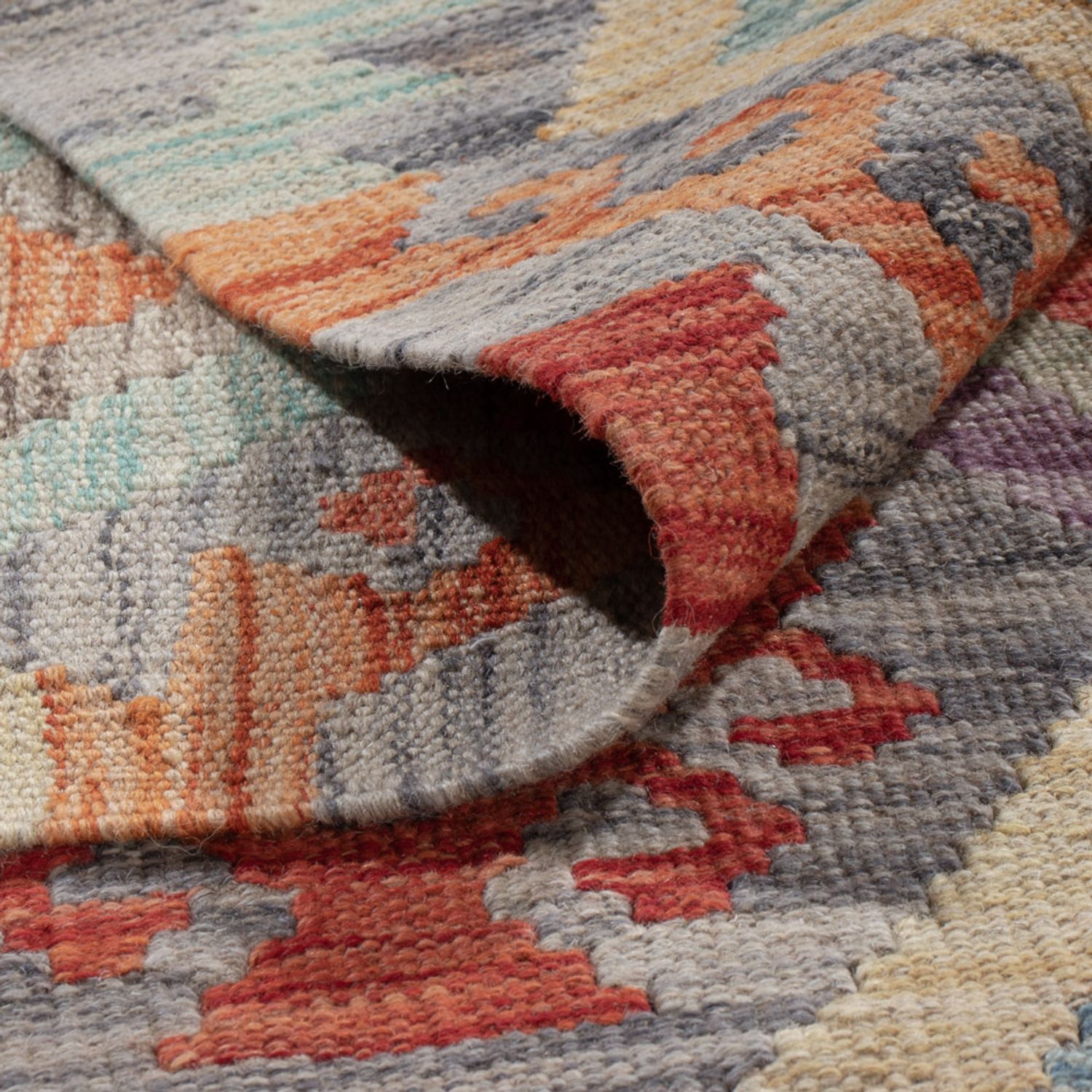 Kelim Rug - Splash - 302 x 200 cm - multicolored