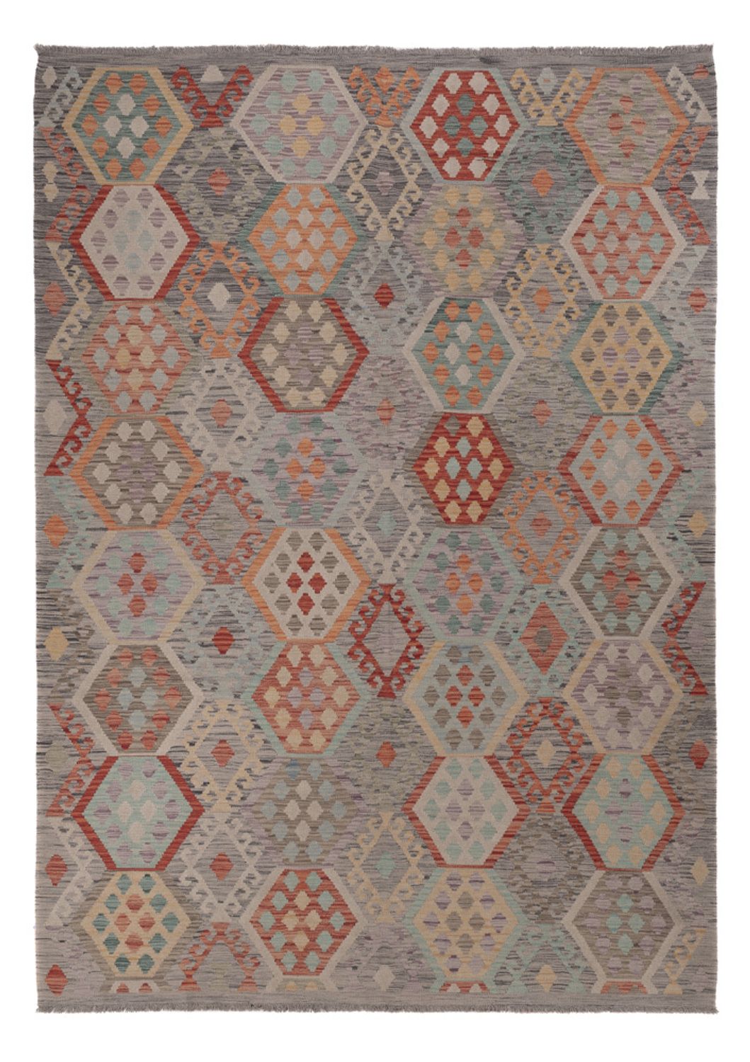 Kelim Rug - Splash - 294 x 209 cm - multicolored