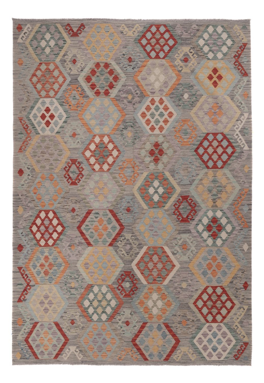 Kelim Rug - Splash - 299 x 205 cm - multicolored