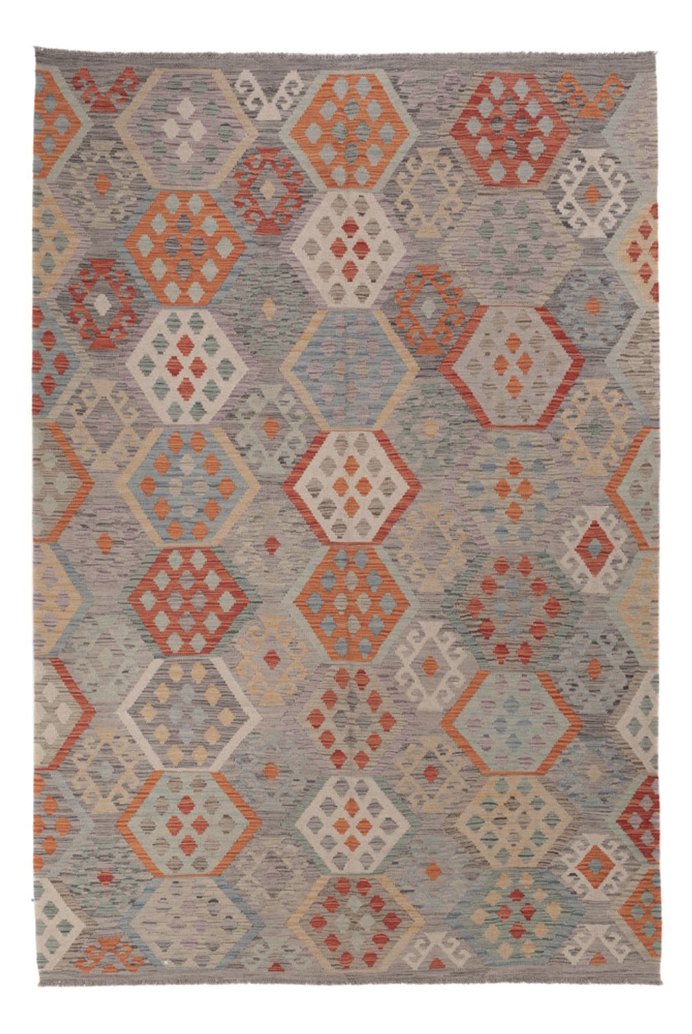 Kelim Rug - Splash - 296 x 201 cm - multicolored
