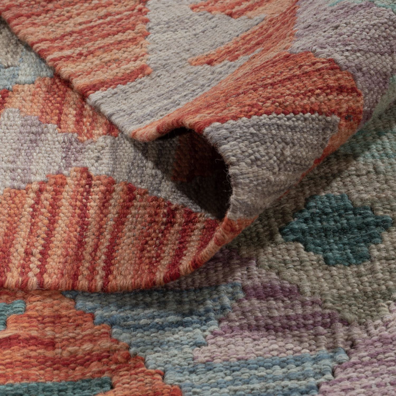 Kelim Rug - Splash - 301 x 197 cm - multicolored