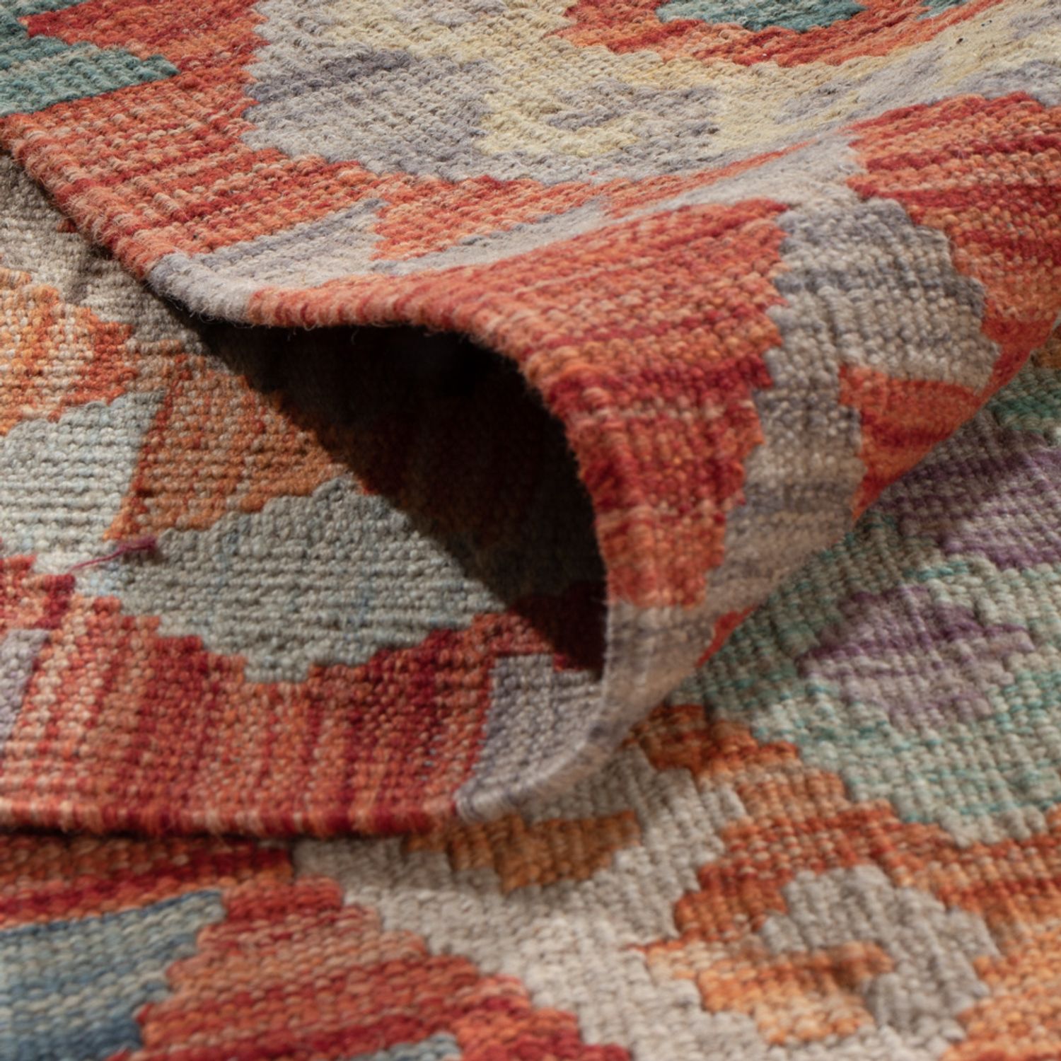 Kelim Rug - Splash - 296 x 257 cm - multicolored