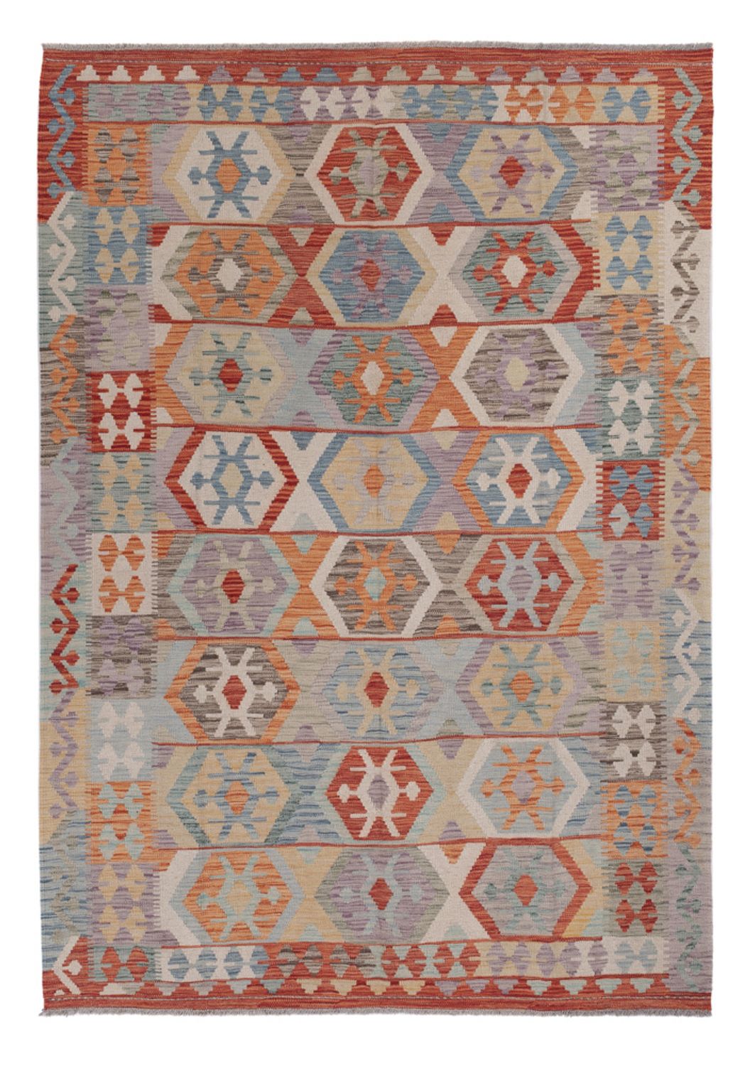 Kelim Rug - Splash - 249 x 180 cm - multicolored