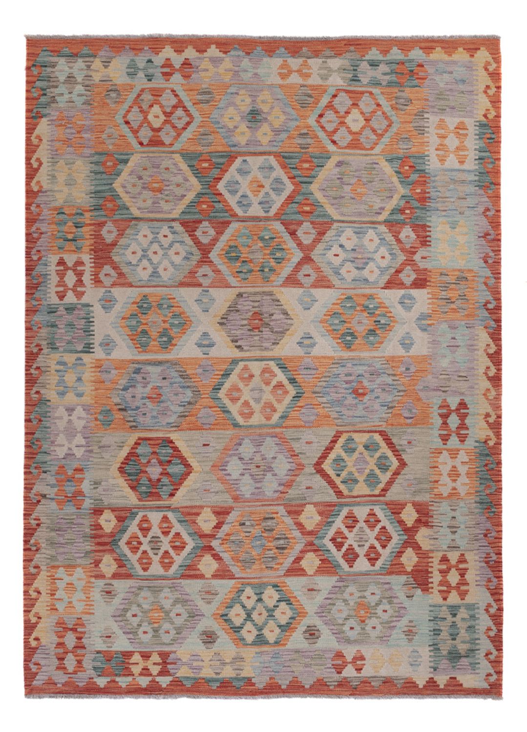 Kelim Rug - Splash - 249 x 176 cm - multicolored