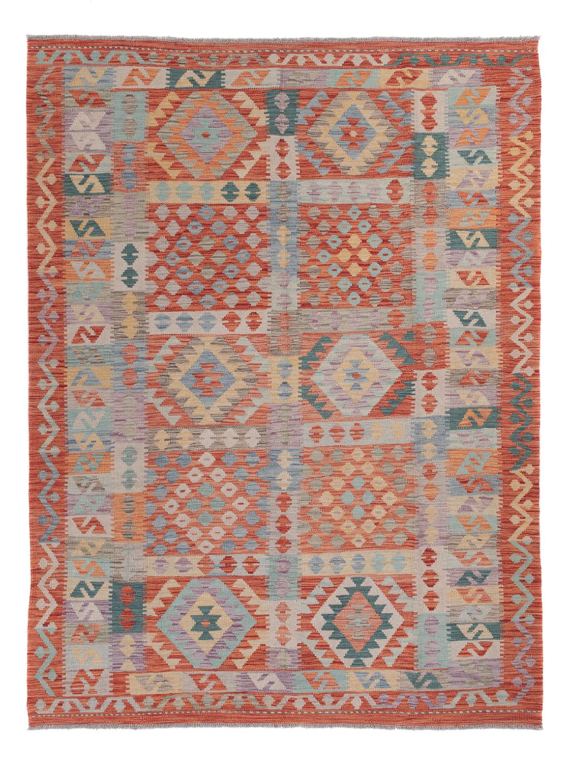 Kelim Rug - Splash - 243 x 180 cm - multicolored