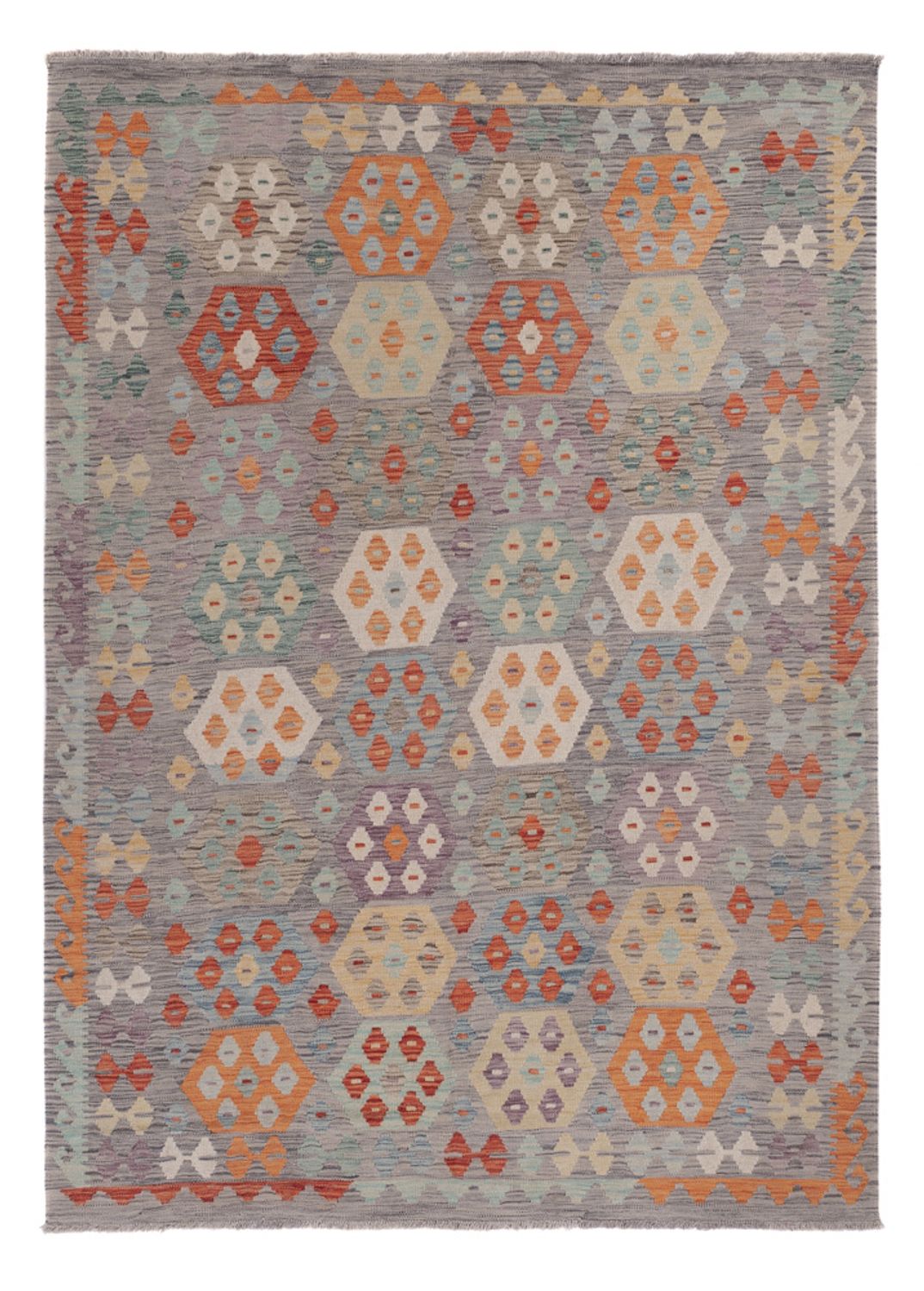 Kelim Rug - Splash - 242 x 177 cm - multicolored