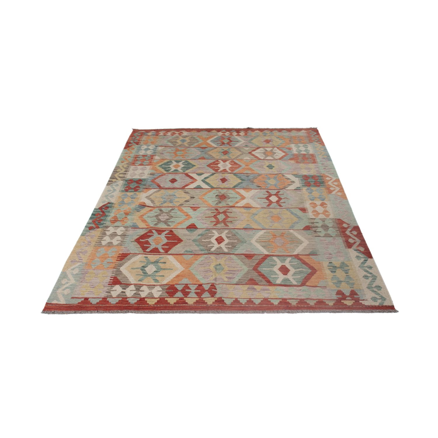 Kelim Rug - Splash - 244 x 176 cm - multicolored