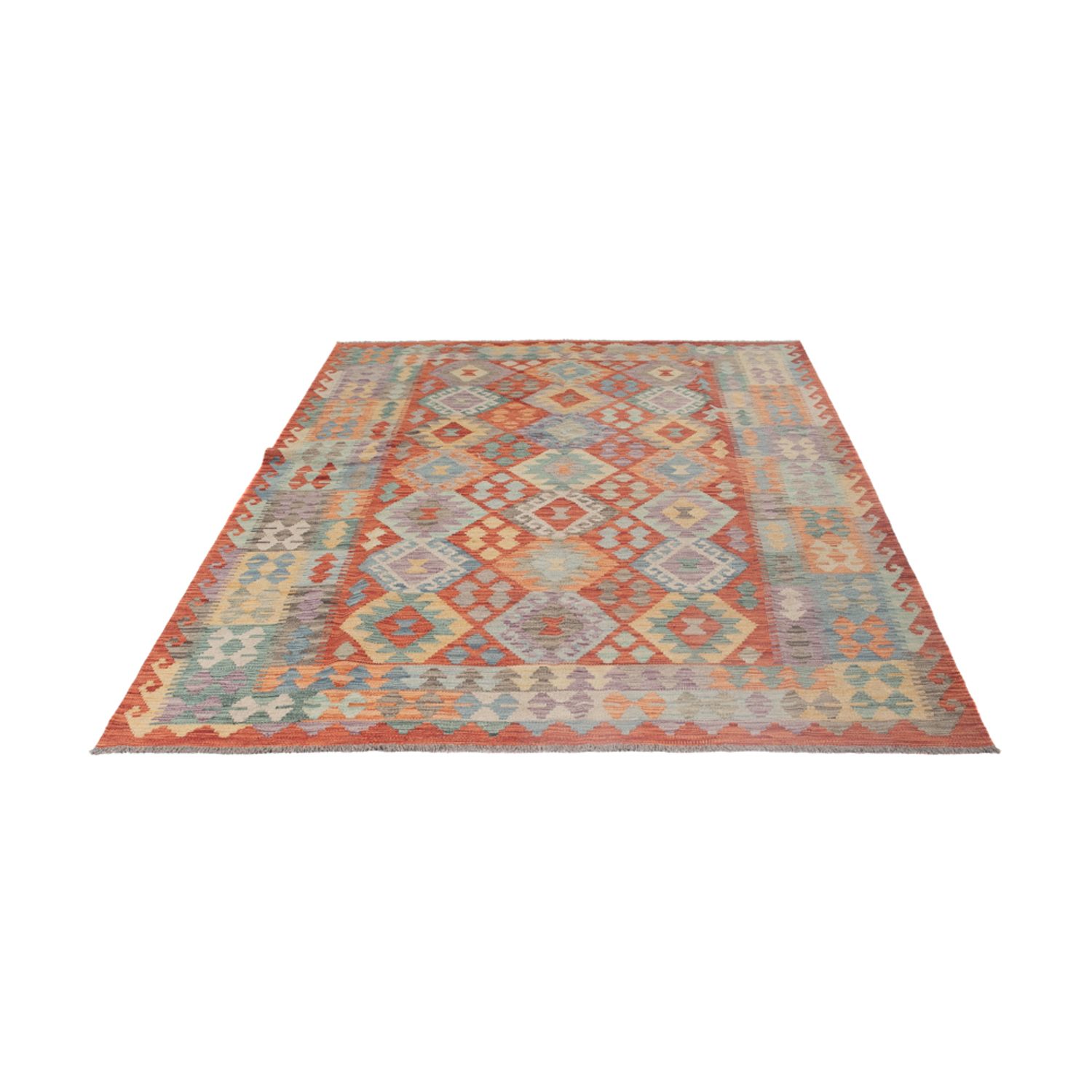 Kelim Rug - Splash - 248 x 177 cm - multicolored