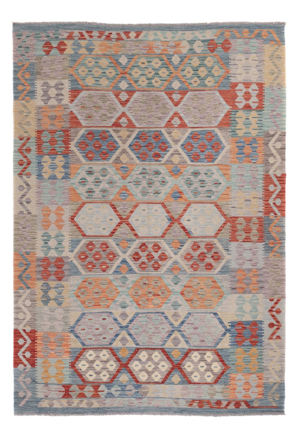 Kelim Rug - Splash - 244 x 167 cm - multicolored